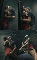 1boy 1girls 3d 3d_(artwork) ada_wong ada_wong_(adriana) against_wall asian asian_female cunnilingus eating_pussy finger_on_chin fingers_in_hair hand_on_face hand_on_neck hand_on_partner hydrafxx interracial intimacy intimate kissing_neck kissing_partner leon_scott_kennedy leon_scott_kennedy_(eduard_badaluta) licking_pussy light-skinned_male pussy_eating pussy_licking resident_evil resident_evil_4 resident_evil_4_remake