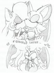 2girls arm_between_breasts ass banjokazoo123 between_breasts big_breasts breasts fan_character female kissing masturbation multiple_girls rouge_the_bat sonic_(series) venus_the_hedgehog yuri