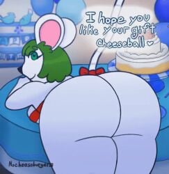 animal_crossing animated ass ass_focus bree_(animal_crossing) bubble_butt english english_text green_hair mouse mouse_girl murid nintendo nocheeseburger rodent twitter_username