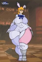 blonde_hair bottom_heavy bunny_ears capnxero chubby curvy five_nights_at_freddy's five_nights_at_freddy's:_security_breach huge_breasts huge_thighs knife purple_eyes solo thick_thighs vanessa_(fnaf) vanny_(fnaf) voluptuous voluptuous_female wide_hips x_yarita