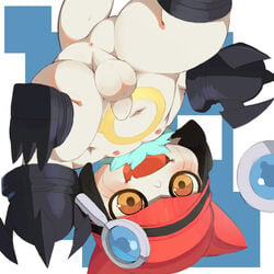 :d anthro anus appmon_(species) areola ass balls blush claws cute digimon digimon_universe:_appli_monsters erection gatchmon happy hat headgear looking_at_viewer male male_only moki navel nipples open_mouth penis presenting presenting_anus presenting_hindquarters raised_leg sharp_claws sharp_teeth smile solo spread_legs spreading teeth toe_claws tongue uncut upside-down