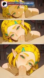 1boy 1girls 2026 ai_generated artist_name blonde_hair blowjob blowjob_face blush braid cheek_bulge cock cum cum_in_mouth dick dual_persona electroworld fellatio female foreskin green_eyes hair_ornament hairclip hi_res high_quality high_resolution highres licking multiple_fellatio multiple_girls multiple_persona oral oral_sex patreon patreon_username penis pointy_ears pov princess_zelda short_hair stable_diffusion straight sucking testicle_sucking the_legend_of_zelda uncensored watermark