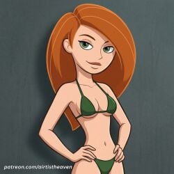 1female 1girls ai ai-created ai_assisted ai_generated airtist bikini bikini_bottom bikini_top breasts female female_focus female_only girl green_eyes high_resolution highres kim_possible kimberly_ann_possible orange_hair panties patreon patreon_link patreon_url sexy sexy_body sexy_female skinny skinny_female skinny_girl solo solo_female solo_focus tagme watermark white_body
