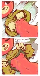 almost_naked almost_nude animal_crossing anthro anthro_female anthro_only asking_for_it bear bear_girl belly belly_button blush blush_lines boobs_out breast_reveal breasts breasts_out cheri_(animal_crossing) closed_eyes female female_anthro female_focus furry furry_breasts furry_female furry_only hips laying_down laying_on_back laying_on_floor lifted_by_self lifting lifting_clothing lifting_own_clothes looking_away looking_to_the_side nervous_expression nervous_face nervous_smile nervous_sweat nintendo nipple_outline nipples nipples_out nipples_outside no_bra no_panties no_underwear no_visible_genitalia partially_clothed partially_clothed_female partially_nude partially_undressed pink_areola pink_body pink_fur pink_nipples pleasurecheri pointy_teeth request revealing_breasts shirt shirt_lift shirt_only shirt_pull shirt_up smiling talking_to_viewer teeth teeth_visible underboob