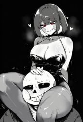 chara chara_(undertale) sans sans_(undertale) skeleton tagme undertale