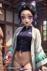 1boy 1boy1girl 1girls ai_generated animal_print black_hair bow_panties breasts butterfly_hair_ornament butterfly_print clothed_female_nude_male demon_slayer demon_slayer_uniform erection female female_pubic_hair gradient_hair hair_ornament handjob haori hi_res indoors japanese_clothes kimetsu_no_yaiba kochou_shinobu lips long_sleeves medium_breasts multicolored_hair nail_polish navel nude open_mouth panties panty_pull patreon_username penis progenarts pubic_hair purple_eyes purple_hair pussy shinobu short_hair solo_focus straight uncensored underwear veins web_address white_panties