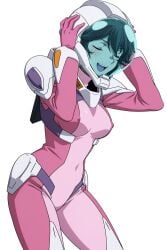 ai_generated female_villain freckles freckles_on_face ginger ginger_female ginger_hair gundam gundam_00 hair_between_eyes hazel_eyes helmet large_breasts mecha_pilot_suit mobile_suit_gundam nena_trinity pilot_suit tagme twintails twintails_(hairstyle) villainess yellow-eyed_female yellow_eyes