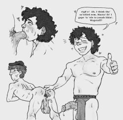 2boys amputee amputee_(lore) anal approval bad_teeth bending_over bent_over beret big_penis black_and_white blush british british_accent british_male closed_eyes concerned concerned_look confused cum_in_ass cum_on_penis digital_drawing_(artwork) digital_media_(artwork) disabled disabled_male down_syndrome down_syndrome_man ducky_the_dullard earring english english_text fellatio gaped_anus gaped_ass gaping gaping_anus gay gay_anal gay_blowjob gay_male greyscale happy heart hearts_around_head hearts_around_text idiot intelligence_difference loincloth loincloth_aside loincloth_only love male male/male male_focus male_only male_penetrated male_penetrating male_penetrating_male mental_disability mentally_deficient milan_morgenstern mr_shrink naked oral original original_character original_characters penis penis_out role_reversal sagging_balls shocked shocked_expression shocked_face shocked_look shocked_male short_hair short_male single_earring skinny skinny_male sloppy sloppy_blowjob small_butt sucking sucking_penis switch switching_dominance switching_places thumbs_up ugly_bastard ugly_man veiny_penis watching watching_sex wet_penis