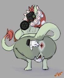 anus big_breasts big_nipples breasts carnivorous_plant carnivorous_plant_humanoid clothing crietgh crouching elemental_creature elemental_humanoid empty_eyes female finger_fuck fingering fingering_self floating_hands flora_fauna gloves grey_background handwear hi_res humanoid long_tail machine masturbation nipples plant plant_humanoid robot signature simple_background solo spread_anus spreading spreading_own_butt tail vaginal_penetration white_clothing white_gloves white_handwear