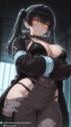 1girls ai_generated angry big_breasts blush breasts crossed_arms curvy curvy_body curvy_female dreamyan_ai enen_no_shouboutai female female_focus female_only fire_force hi_res high_quality high_resolution highres kotatsu_tamaki large_breasts looking_at_viewer short_hair slit_pupils solo solo_female solo_focus tamaki_kotatsu thick_ass thick_thighs thighs tsundere twintails uncensored yellow_eyes