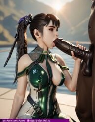 1boy 1girls 3d 3d_(artwork) 3d_model 3d_render ai_generated android android_girl azataai balls black_hair blowjob dark-skinned_male dark_skin deep_blowjob deepthroat erection eve_(stellar_blade) fellatio female fringe_hair hand_on_head head_grab huge_cock inexperienced interracial lewd light-skinned_female light_skin lips_on_penis long_hair looking_up male oral pale-skinned_female pale_skin penis petite ponytail pulling_out realistic skin_suit_(stellar_blade) skinsuit slim stellar_blade sucking_penis sweatdrop uncensored