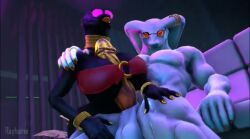 1boy1girl completely_naked_male golden_bracelets golden_nails golden_penis humanoid_penis looking_at_partner pleasured purple_glasses rayhuma scalie scalie_only snake_boy snake_girl snake_humanoid straight tagme titjob video yellow_glasses yellow_lipstick