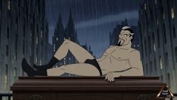 bara belly black_socks bodybuilder cartoon class_of_the_titans coffin cronos cronus daddy dilf gay goatee god greek_mythology male masculine_male mature_male muscles nipples pale-skinned_male pale_skin quads scar speedo underwear veiny