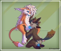 ahe_gao anal anal_sex animal_genitalia anthro anthro_on_anthro anthro_penetrated anthro_penetrating anthro_penetrating_anthro ass avali biped blep blush bodily_fluids brown_body brown_fur claws closed_eyes digital_drawing_(artwork) digital_media_(artwork) dildo dildo_in_ass dildo_insertion dildo_sitting draggy_(draggysmut) draggyavali duo erection eyewear fellatio forked_tongue fur genital_slit genitals glasses hi_res kneeling leg_grab looking_pleasured male male/male male_penetrated male_penetrating male_penetrating_male nude object_in_ass oral orange_body orange_fur pawpads paws penetration penile penis saliva sex sex_toy sex_toy_in_ass sex_toy_insertion signature simple_background sitting slim spread_legs spreading tail tan_body tan_fur tapering_penis tongue tongue_out white_body white_fur