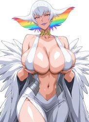 1girls ai_generated grabbing_own_breast huge_breasts kill_la_kill kiryuuin_ragyou milf