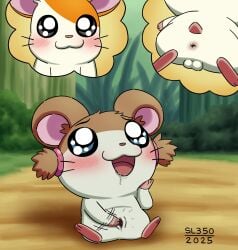 2025 absurd_res accessory anus anus_focus balls big_ears big_eyes biped bipedal_feral black_eyebrows black_eyes black_text black_whiskers blue_eyes blush blush_lines bodily_fluids brown_ears brown_hair cheek_tuft closed_smile colored cricetid dated digital_drawing_(artwork) digital_media_(artwork) dirt drooling duo eyebrows facial_tuft fantasizing feet female female_focus feral feral_focus finger_fuck fingering fur genital_fluids genitals grass hair hair_accessory hair_tie hamster hamtaro hamtaro_(series) hand_on_face hi_res leaf looking_up male male/female mammal masturbation mouth_closed nature nature_background oblivious open_mouth open_smile orange_hair outside outside_masturbation pink_anus pink_feet pink_hair_tie pink_hand pink_inner_ear pink_nose pink_tail plant rodent rodent_ears saliva short_tail shrub signature sitting sitting_on_ground sl350 smile solo_focus sparkle_(hamtaro) sparkles sparkling_eyes tail text thinking_about_another thought_bubble tongue tree tree_trunk tuft underlined_text vaginal_fluids vaginal_fluids_on_hand vaginal_penetration whiskers white_balls white_body white_fur