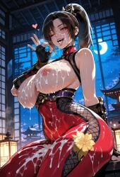 1girls ai_generated armor big_ass big_breasts big_butt big_thighs blade brown_eyes brown_hair cum_drip cum_on_body female female_only huge_ass huge_breasts huge_butt huge_thighs looking_at_viewer miyuai ninja_gaiden ninja_girl red_clothing sexy sexy_body solo soul_calibur taki thick thick_ass thick_butt thick_legs thick_thighs