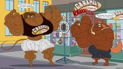 2girls abs atariboy biceps breasts female muscles muscular muscular_arms muscular_female muscular_legs muscular_thighs needs_breasts pecs