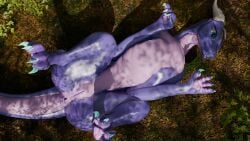 0mr-wolf0 16:9 4k absurd_res animal_genitalia anus ass claws dragon femboy feral genital_slit genitals hi_res horn kirk_(0mr-wolf0) male mythological_creature mythological_scalie mythology nude pawpads reptile scalie solo tail widescreen