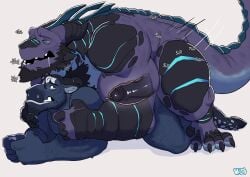 absurd_res anal anal_sex anthro anthro_on_anthro anthro_penetrated anthro_penetrating anthro_penetrating_anthro arm_hair beard big_penis black_hair bluesh bodily_fluids body_hair chest_hair doggy_style dragon drooling duo equid equine facial_hair from_behind_position fur genitals grey_body grey_fur hair hair_bun hairy hi_res horn horse leg_hair male male/male mammal manly mythological_creature mythological_scalie mythology penetration penile penile_penetration penis penis_in_ass plap saliva scalie sex sound_effects tail text thick_tail x-ray_view