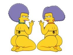 20th_century_fox 20th_century_studios ass ass_focus ass_grab ass_up aunt bbw big_ass big_butt bikini bikini_top breasts chubby chubby_female cigar cigarette earrings fat_ass feet female female_focus female_only fox_corporation huge_ass jerichokain94 jk94 kneeling kneeling_female looking_at_viewer mature mature_female mature_woman necklace patty_bouvier pose posing selma_bouvier tagme the_simpsons thick thick_ass thick_hips thick_legs thick_thighs thong thong_bikini twins white_background wide_hips yellow_body yellow_skin