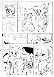 archie_comics battle_angel bunnie_rabbot comic sonic_(series) sottocolle straight_hair tails