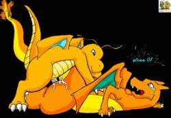 . 2001 animated anthro black_background charizard dragonite furry male_only nintendo pokémon_(species) pokemon pokemon_(species) surfing_charizard