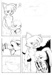 archie_comics battle_angel bunnie_rabbot comic sonic_(series) sottocolle straight_hair tails