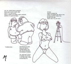 chris_griffin family_guy female human lois_griffin male monochrome peter_griffin tagme