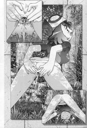 censored female human human_only may_(pokemon) monochrome_bandana pokemon tagme