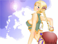 ass female female_only final_fantasy final_fantasy_xii human penelo solo tied_hair twintails