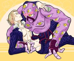 blonde blonde_hair jojo's_bizarre_adventure male_only multi_eye nangke prosciutto standcest tagme tentacles_on_male the_grateful_dead vento_aureo yaoi yellow_eyes