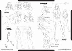 10s aishwarya_ray all_fours artbook ass bare_legs black_lilith bra breasts butt_crack clothing curvy female full_body kagami_hirotaka koutetsu_no_majo_anneroze large_breasts lilith-soft long_hair looking_at_viewer magic monochrome nipples nude official_art ponytail scan skirt smile standing sword tagme taimanin_(series) tied_hair underwear weapon white_background