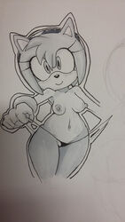 amy_rose breasts bullet-blast-43 nipple sketchbook sonic_(series) thong