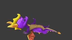 3d animated ass dragon fart feral horn male membranous_wings scalie simple_background size_difference sound spyro spyro_the_dragon threesome video wings