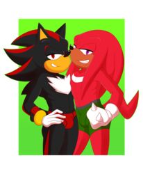 boxers bulge jammiez knuckles_the_echidna male male_only shadow_the_hedgehog sonic_(series) underwear