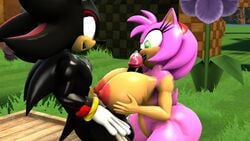 2017 3d amy_rose anthro ass balls big_breasts big_butt big_penis breasts cum duo ejaculation erect_nipples erection female green_eyes green_hill_zone hedgehog huge_breasts huge_cock licking male mammal naked nipples nude open_mouth oral paizuri penis penis_lick sex shadow_the_hedgehog smile sonic_(series) straight tongue tongue_out toxictigerex uncensored video_games wide_hips