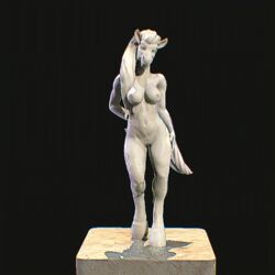 animated ass draft_horse emerald_raven equine female horse mammal nipples nude pussy sculpture shire shire_horse simple_man statue