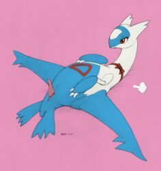 1girls 2016 anus big_clitoris claws clitoris cosplay ecmajor edit erect_clitoris feral furry half-closed_eyes hi_res latias latios legendary_pokemon lying male nintendo nude on_back penis pokemon pokemon_(species) pokemon_rse pomf pussy red_eyes ribbons rule_63 signature smile solo text video_games wings