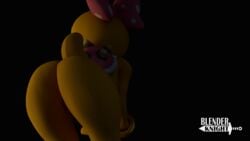 1girls 2017 3d absurdres anthro ass bent_over black_background blenderknight female female_only highres koopa koopaling looking_back mario_(series) nintendo pussy scalie simple_background solo wendy_o._koopa young