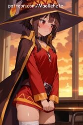 ai_generated ass beautiful beauty blush breasts clothing cute female female_only girl girly human kono_subarashii_sekai_ni_shukufuku_wo! long_hair love maellepetite megumin panties pose solo thick_thighs wide_hips