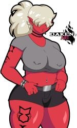 1girls 2025 2d big_breasts big_thighs breasts candy curvy curvy_figure daken_art(artist) daken_henderson(artist) demon demon_girl desdemona_(fortnite) epic_games fanart female fortnite fortnite:_battle_royale hair_covering_eye nipples_visible_through_clothing pallette piercing piercing_nipples red_body red_skin shiny_skin tattoo thick_thighs thighs tied_hair white_hair