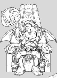 1boy 1girls black_arms_(sonic) classic_amy_rose cum cum_in_pussy cum_inside demon demon_tail demon_wings enjoying female male noahdoesart oc original_character panties panties_removed penis penis_in_pussy petrification petrified pussy riding sonic_(series) sonic_the_hedgehog_(series) statue tagme throne throne_sex