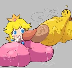 1girl1futa ball_with_hyper_features balls blonde_hair blush breasts breasts_bigger_than_head casual_nudity clothed cock crown enormous_penis female futanari gigantic_breasts huge_breasts hyper hyper_breasts hyper_penis intersex lactating lactation lactation_through_clothes mario_(series) mario_and_luigi_(series) massive_breasts nintendo nipples_visible_through_clothing no_bra penis piratebay princess_peach size_difference small_but_hung small_dom_big_sub starlow steamy_penis teasing veiny_penis