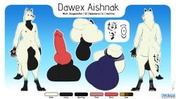 16:9 5_fingers absurd_res animal_genitalia animal_penis animal_pussy anthro anus ass backsack balls big_balls biped canid canine canine_genitalia canine_penis canine_pussy canis dawex_aishnak dipstick_ears dipstick_tail ear_markings erection fingers genitals gloves_(marking) hi_res huge_balls intersex knot leg_markings maleherm mammal markings model_sheet multicolored_ears owligatorstudios penis pussy socks_(marking) solo tail tail_markings widescreen wolf