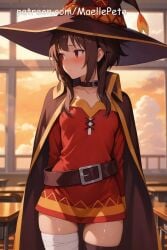 ai_generated ass beautiful beauty blush breasts clothing cute female female_only girl girly human kono_subarashii_sekai_ni_shukufuku_wo! long_hair love maellepetite megumin pose solo thick_thighs wide_hips