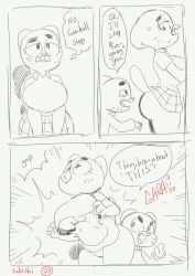 1boy 1girls ass big_breasts breasts cartoon_network cleavage female female fur furry garabatoz gumball_watterson incest male nicole_watterson tail tawog the_amazing_world_of_gumball