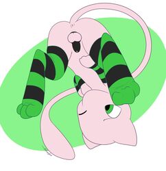 1boy 2015 afterglow_ampharos alternate_eye_color anus arm_warmers ass big_feet bulge cameo_(javeloz) chastity chastity_cage chastity_device clothing digitigrade feet feline feral furry gloves green_background green_eyes legendary_pokemon legs_up legwear long_tail looking_down lying male male_chastity male_only mew nintendo nude on_back one_eye_closed original_character panties panties_down paws penis pink_fur pokemon pokemon_(species) sleeve small_penis solo stockings striped striped_armwear striped_footwear striped_legwear stripes tail testicles text thigh_highs uncut underwear upside-down urethra video_games white_border wink