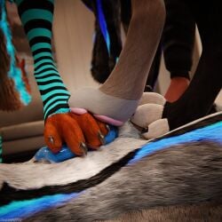 1:1 3d_(artwork) 4k absurd_res animal_genitalia animal_penis anthro anthro_on_anthro balls biped black_body black_fur blender_(artwork) blender_cycles blue_body blue_fur bodily_fluids bottomwear canid canine canine_genitalia canine_penis canis claws clothed clothing cum depth_of_field digital_media_(artwork) dominant dragonplayer dragonplayer_(character) erection feet feet_on_penis foot_fetish foot_lick foot_on_balls foot_on_chest foot_play footjob fox fur genital_fluids genitals grey_body grey_fur group hair hi_res hindpaw hoodie inside knot licking lying lying_on_ground male male/male mammal maro_lupus multicolored_body nude on_back on_ground open_mouth orgasm pants paws penis reflection rexouium sex slim slim_anthro slim_male slim_sub smile stepped_on stepping_on_another stepping_on_balls stepping_on_chest stepping_on_face stepping_on_genitals submissive submissive_male surrounded tail teeth tongue tongue_out topwear trampling white_body white_fur