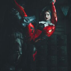 batman_(series) blonde_hair dc dc_comics harley_quinn project_vega standing_sex tied_up